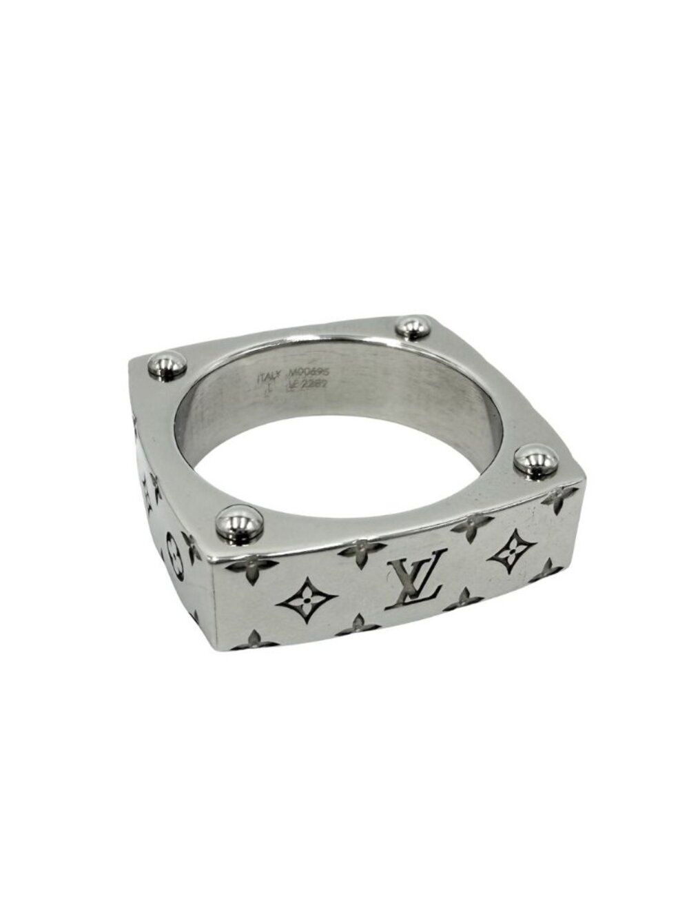 Louis Vuitton Ring Monogram Gold Silver